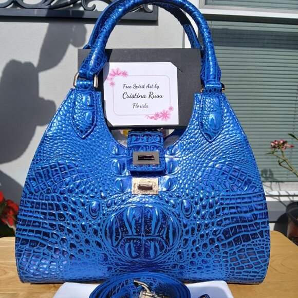 NWT Brahmin Adrian Cobalt Potion purse - Picture 1 of 3